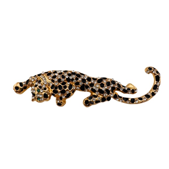 Leopard Rhinestone Brooch - Picture 5 of 7